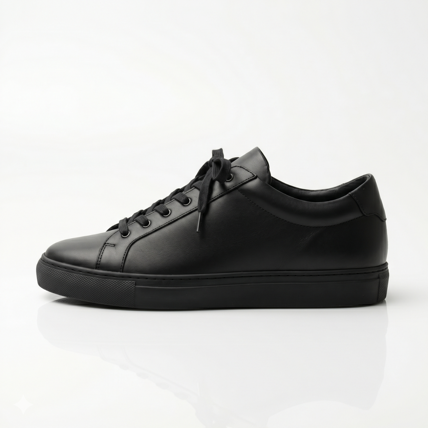 Black Ashton Leather Sneakers