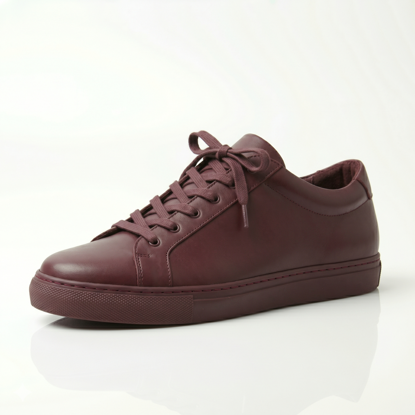 Burgundy Ashton Leather Sneakers