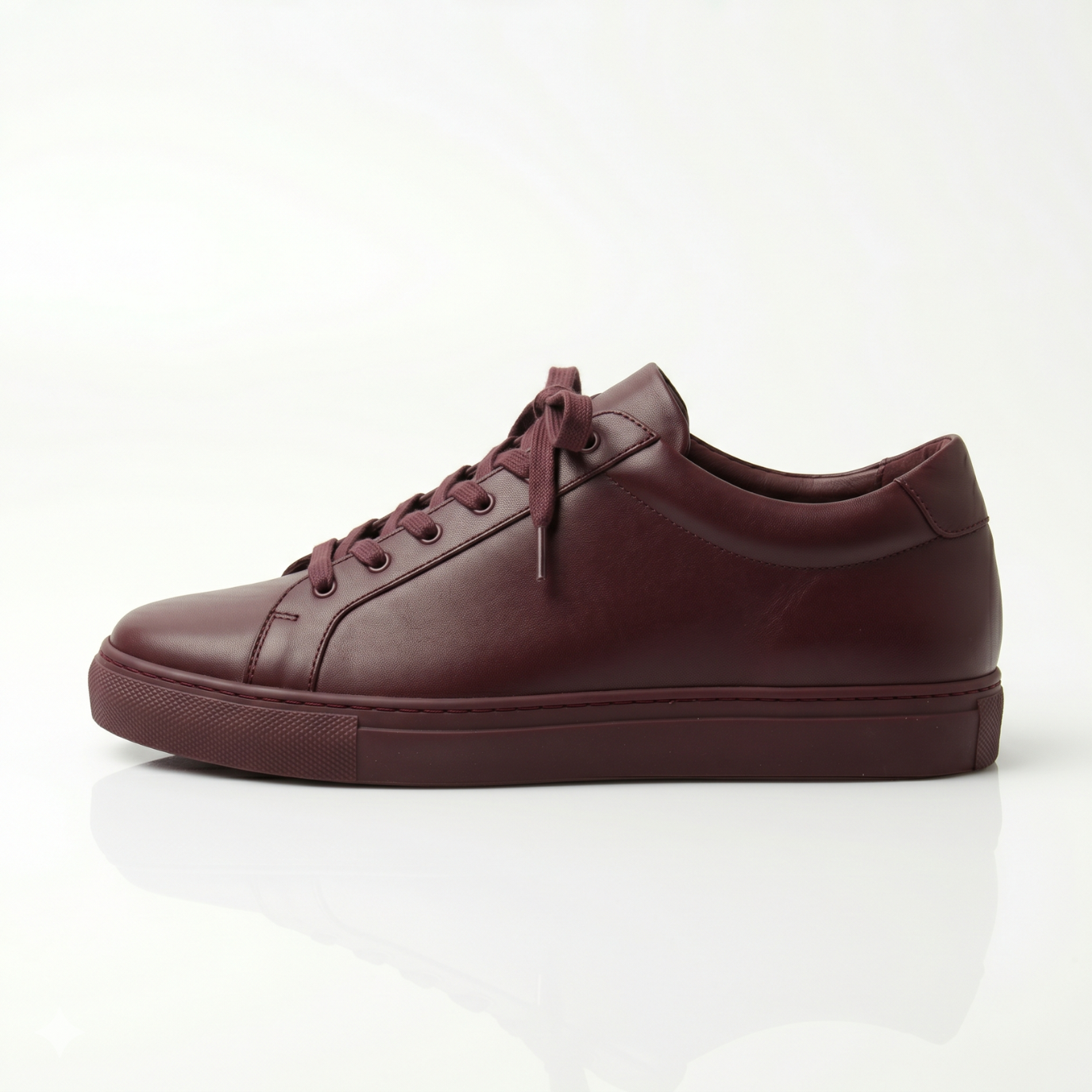 Burgundy Ashton Leather Sneakers